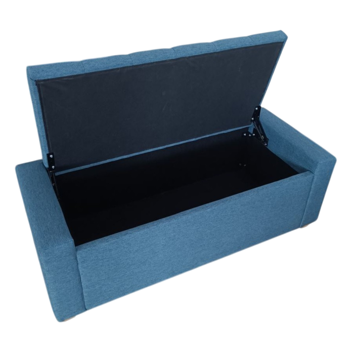 DKD Home Decor Descalzadora de Poliéster y Madera Azul