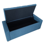 DKD Home Decor Descalzadora de Poliéster y Madera Azul