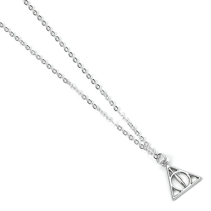 Harry Potter Collar con Colgante Deathly Hallows (bañado en plata)