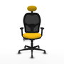 PIQUERAS Y CRESPO Silla de oficina Jorquera con mecanismo Sincro/Traslack, Amarillo/Negro