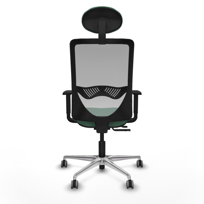 PIQUERAS Y CRESPO Silla de oficina Zulema Verde esmeralda y Gris