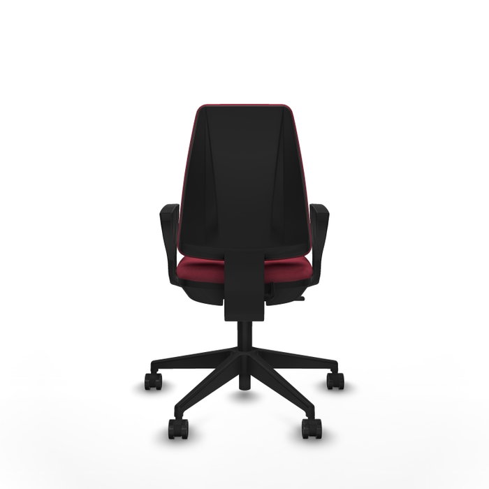 PIQUERAS Y CRESPO Silla de oficina Elche en Tela Granate con Brazos Fijos PIQUERAS Y CRESPO Silla de oficina Elche en Tela Granate con Brazos Fijos