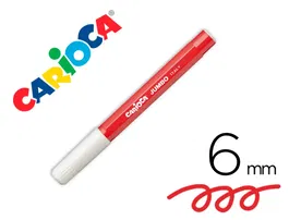 Carioca Rotulador Jumbo Punta Gruesa 6 mm Lavable Color Rojo Caja 12 Unidades