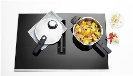Fissler 622-412-04-070/0 Olla a Presión Vitavit Premium 4.5L – 22cm con Cesto y Trípode, Mango Desmontable, Fondo Cookstar Apto para Inducción