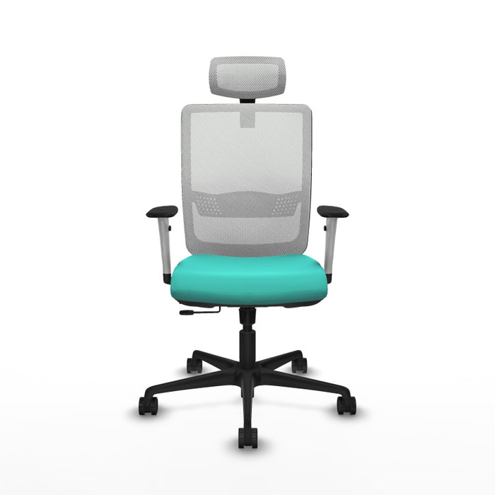 PIQUERAS Y CRESPO Silla de oficina Haches con mecanismo Sincro/Traslack Turquesa y Blanco PIQUERAS Y CRESPO Silla de oficina Haches con mecanismo Sincro/Traslack Turquesa y Blanco