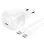 Belkin WCA013kq1MWH-B6 Cargador de Pared USB-C 45W Carga Rápida PD 3.1, Blanco, Cable USB-C a USB-C de 1 m, Compatible con MacBook Air/Pro y iPad