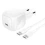 Belkin WCA013kq1MWH-B6 Cargador de Pared USB-C 45W Carga Rápida PD 3.1, Blanco, Cable USB-C a USB-C de 1 m, Compatible con MacBook Air/Pro y iPad
