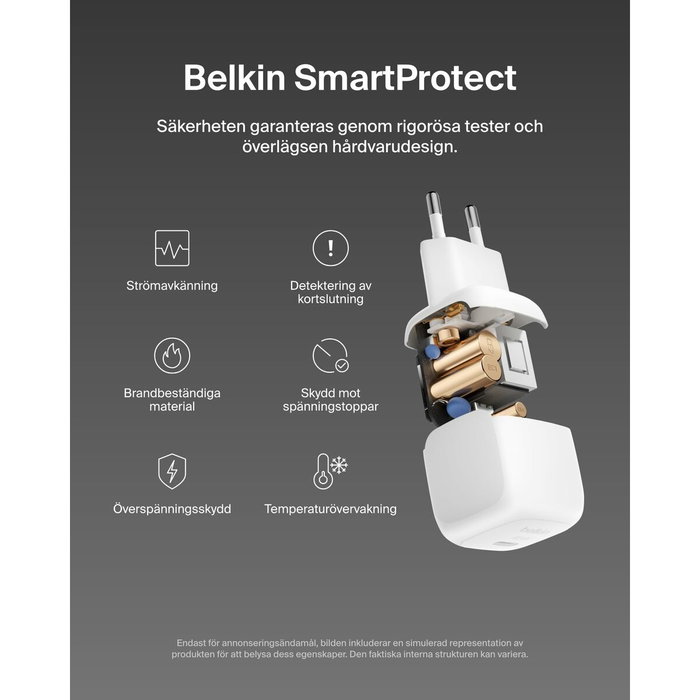 Belkin BOOST Charge USB-C 45W PD PPS con cable, Blanco Belkin BOOST Charge USB-C 45W PD PPS con cable, Blanco