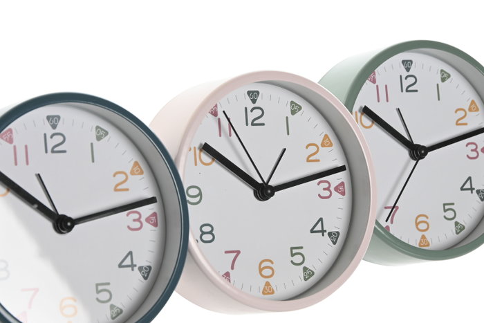 DKD Home Decor Reloj Despertador Metal Silencioso Surtido de 3 Unidades DKD Home Decor Reloj Despertador Metal Silencioso Surtido de 3 Unidades