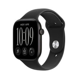 Apple Watch Series 12 GPS 46mm Negro con Correa Deportiva Negra (S/M)