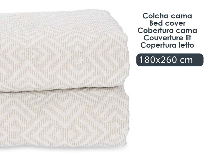 Giftdecor Colcha Cama Geométrico Beige 180x260 cm (Set de 4) Giftdecor Colcha Cama Geométrico Beige 180x260 cm (Set de 4)