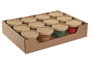 DKD Home Decor Set de Velas en Frasco de Cristal con Tapa de Cartón Surtido