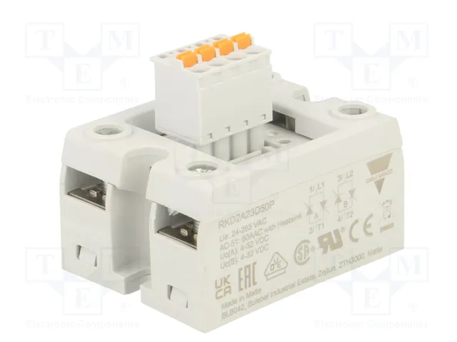 CARLO GAVAZZI RKD2A23D50P Relé de semiconductor 50A 2-fásico CARLO GAVAZZI RKD2A23D50P Relé de semiconductor 50A 2-fásico