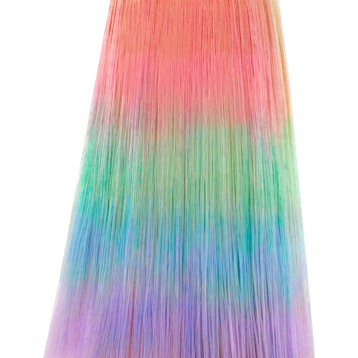 MGA Muñeca Meline Hair Chalk & Style Rainbow High para +6 años, pelo largo y teñible con colores arcoíris