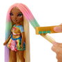 MGA Muñeca Meline Hair Chalk & Style Rainbow High para +6 años, pelo largo y teñible con colores arcoíris