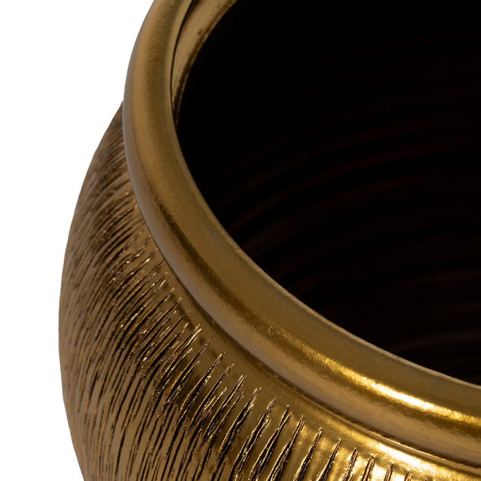 Macetero Oro Cerámica Decoración 30 X 30 X 28 cm