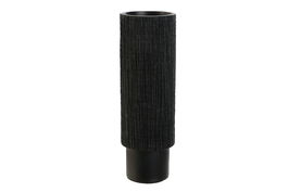 DKD Home Decor Jarrón Negro 10 x 30 x 10 cm