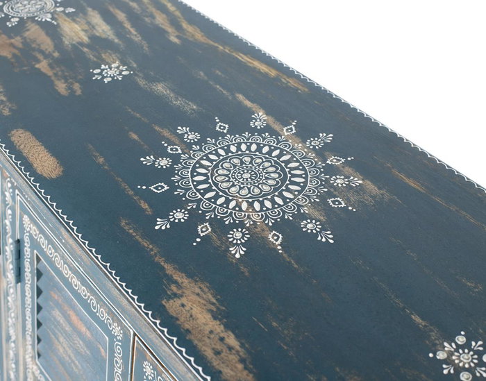 Giner y Colomer Aparador Artesanal de 6 Puertas en Madera de Mango - Color Azul