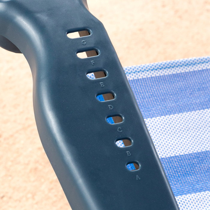 Aktive Silla de playa plegable y reclinable marinera con cojín y 8 posiciones