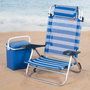 Aktive Silla de playa plegable y reclinable marinera con cojín y 8 posiciones
