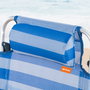 Aktive Silla de playa plegable y reclinable marinera con cojín y 8 posiciones