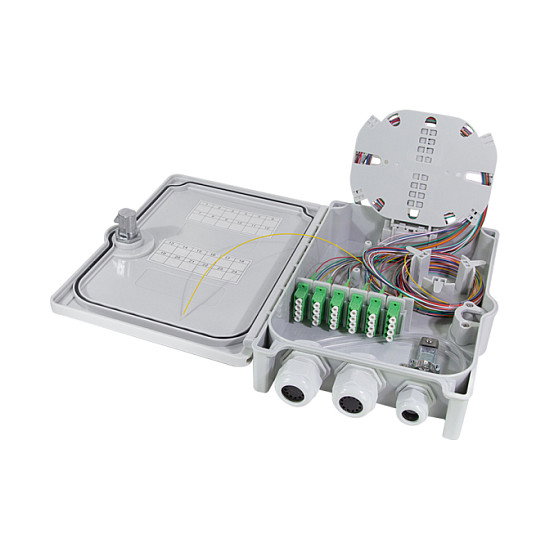 LogiLink Caja de distribución FTTX 24x LC/APC totalmente cargada IP55