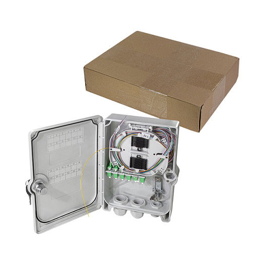 LogiLink Caja de distribución FTTX 24x LC/APC totalmente cargada IP55