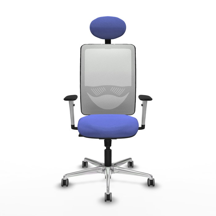 PIQUERAS Y CRESPO Silla de oficina Zulema con mecanismo Sincro, Azul claro y Blanco PIQUERAS Y CRESPO Silla de oficina Zulema con mecanismo Sincro, Azul claro y Blanco