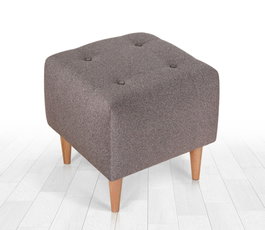 Atelier Del Sofa Puf Bohemio 43x43x43cm, 50% Algodón 50% Terciopelo, Color Café