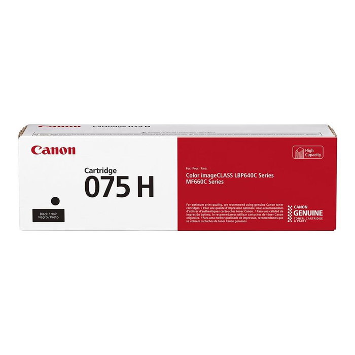 Canon 075 H Negro - Cartucho de Tóner Láser Negro de Gran Capacidad (Alto Rendimiento, Hasta 3.500 Páginas), Compatible con Impresoras Canon Canon 075 H Negro - Cartucho de Tóner Láser Negro de Gran Capacidad (Alto Rendimiento, Hasta 3.500 Páginas), Compatible con Impresoras Canon