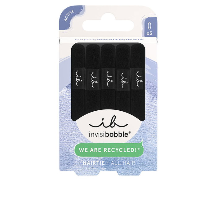 Invisibobble Ecotie Coletero Invisible de Plástico Reciclado, Color Negro, Pack de 5 Unidades Invisibobble Ecotie Coletero Invisible de Plástico Reciclado, Color Negro, Pack de 5 Unidades