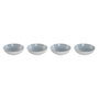 DKD Home Decor Set de 4 Platos Mandala en Gres Azul Esmaltado
