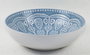 DKD Home Decor Set de 4 Platos Mandala en Gres Azul Esmaltado
