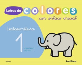SANTILLANA, LETRAS COLORES 1.LIGADA (3 AÑOS) LECTOESCRITURA - SANTILLANA