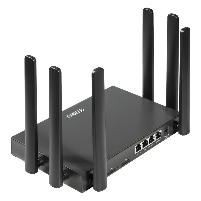 Edimax 5G-8649AX Router WiFi 6 Empresarial AX1800 5G NR, Doble Banda 2.4/5 GHz, 3 Puertos LAN, Incluye Antenas