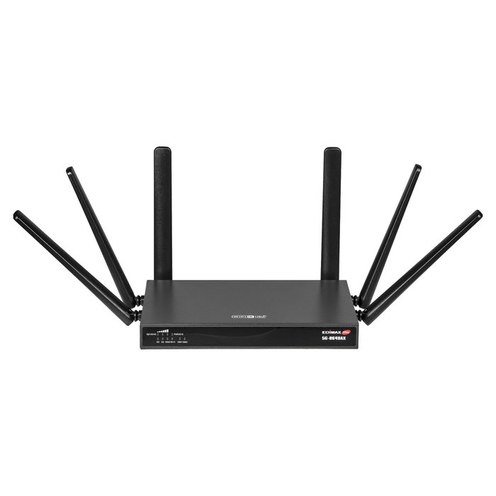 Edimax 5G-8649AX Router WiFi 6 Empresarial AX1800 5G NR, Doble Banda 2.4/5 GHz, 3 Puertos LAN, Incluye Antenas