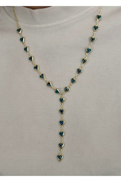 Heliophilia Silver KPEGMSA435312 Collar de Latón Azul Ajustable Hipoalergénico para Mujer, Elegante y Sofisticado