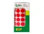 Liderpapel Gomets Circulares Autoadhesivos 15 mm Rojo Rollo de 2500 Unidades en Caja
