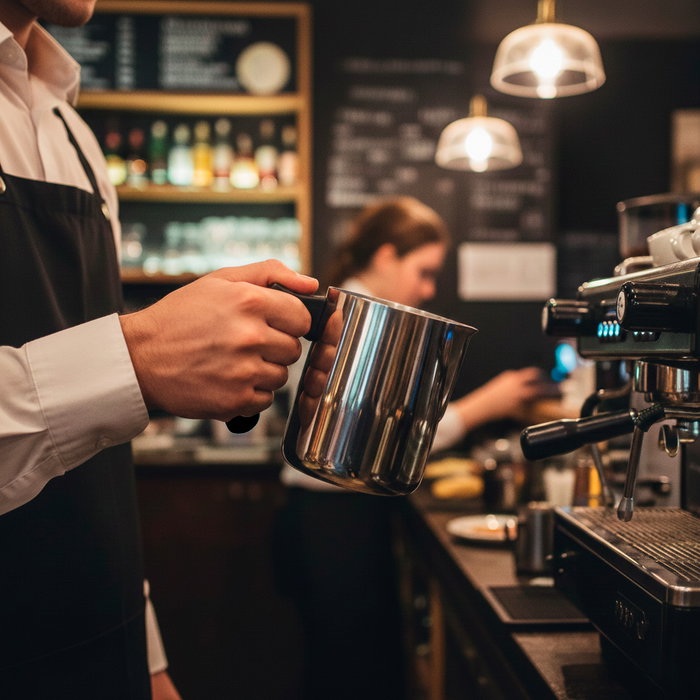 My Bar Lechera de Acero Inoxidable, 950 ml, Grosor 0.7 mm (12 Unidades)