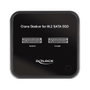DeLOCK Estación de acoplamiento M.2 para 2 x M.2 SATA SSD con función de clonación, USB 3.2 Gen 2 Type-C, Negro