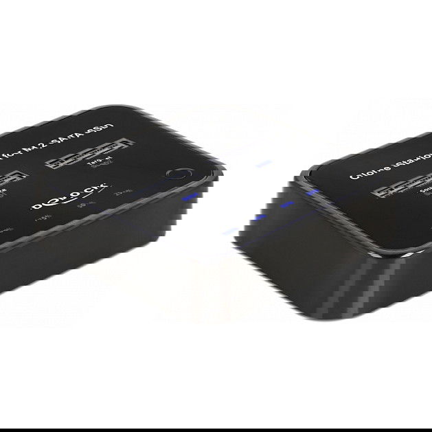DeLOCK Estación de Acoplamiento SSD Docking Station 2x M.2 SATA con Función Clonación USB-C 3.2 Gen 2 6 Gbps Negro