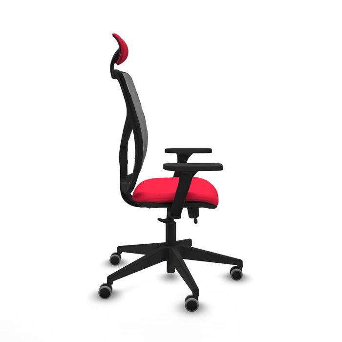 PIQUERAS Y CRESPO Silla de oficina Motilla con Mecanismo Sincro/Traslack Rojo y Gris