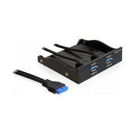 DeLOCK 61896 Front Panel 2x USB 3.0 3.5" negro