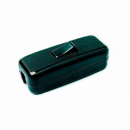 BF Interruptor de paso unipolar 2A negro retractilado