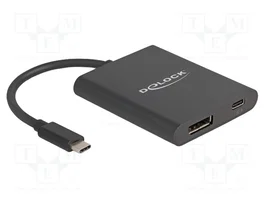 DeLOCK Adaptador USB Type-C a DisplayPort 8K HDR con Power Delivery 60 W