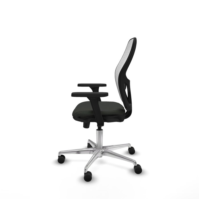 PIQUERAS Y CRESPO Silla de oficina Jorquera con mecanismo Sincro/Traslack, Brazos 3D y Malla Blanca