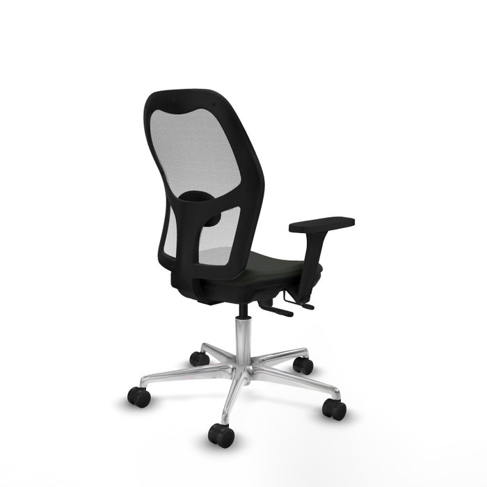 PIQUERAS Y CRESPO Silla de oficina Jorquera con mecanismo Sincro/Traslack, Brazos 3D y Malla Blanca