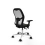 PIQUERAS Y CRESPO Silla de oficina Jorquera con mecanismo Sincro/Traslack, Brazos 3D y Malla Blanca