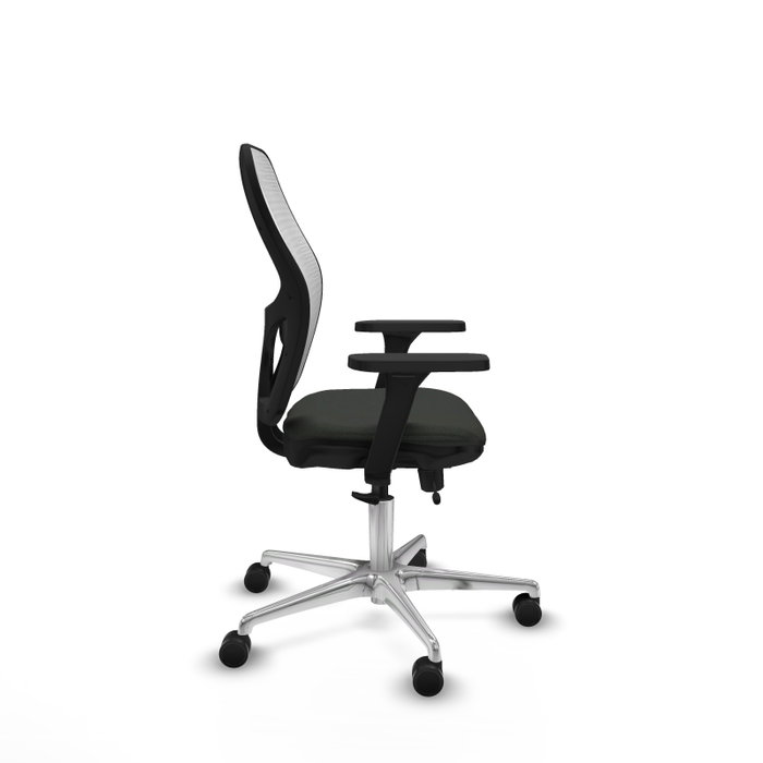 PIQUERAS Y CRESPO Silla de oficina Jorquera con mecanismo Sincro/Traslack, Brazos 3D y Malla Blanca