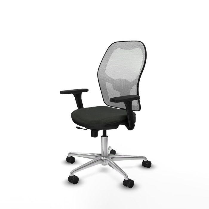 PIQUERAS Y CRESPO Silla de oficina Jorquera con mecanismo Sincro/Traslack, Brazos 3D y Malla Blanca
